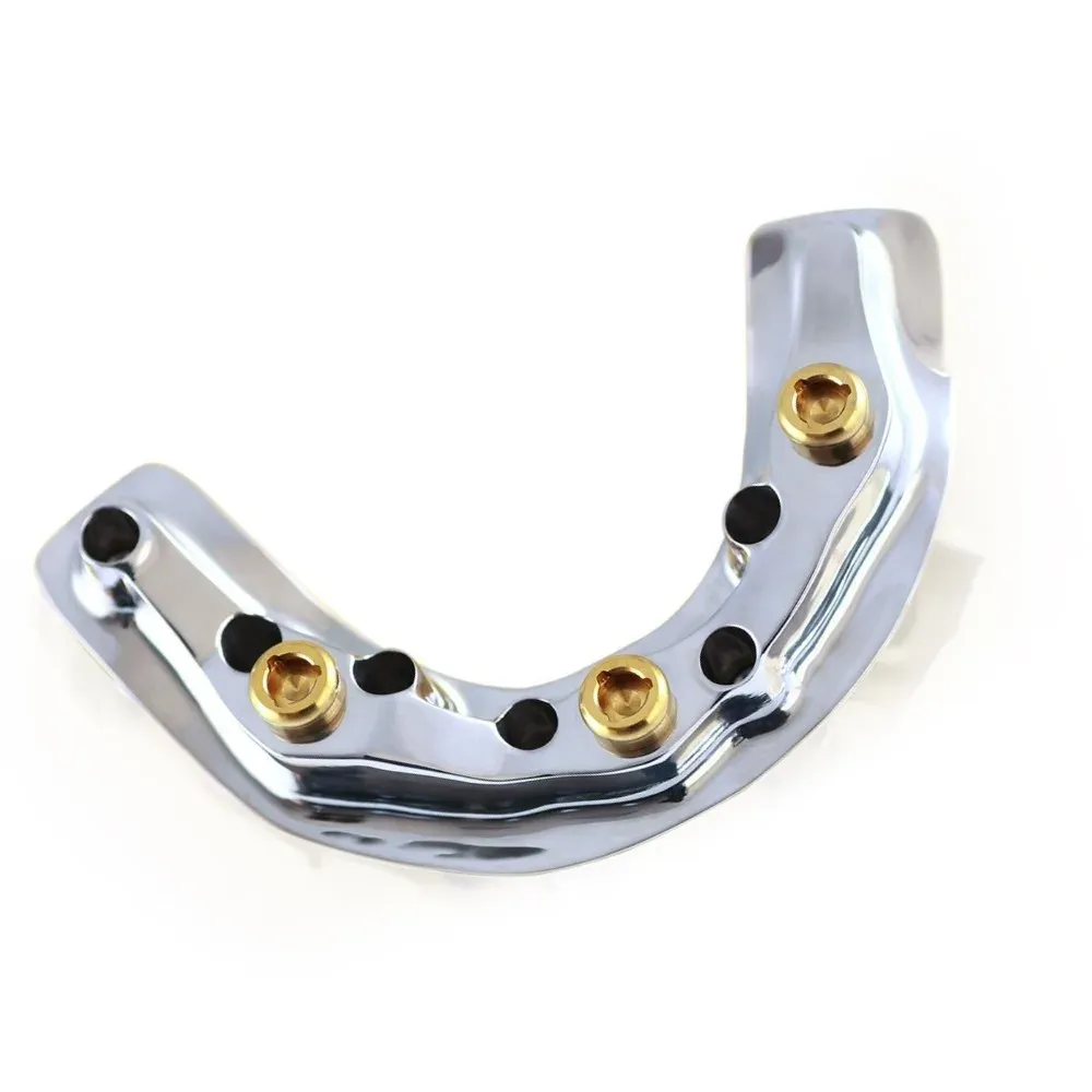 Milled titanium overdenture bar on the master model with attachment housings