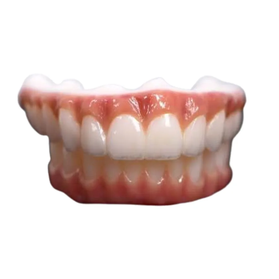 Technician refining contact and occlusion on a restoration