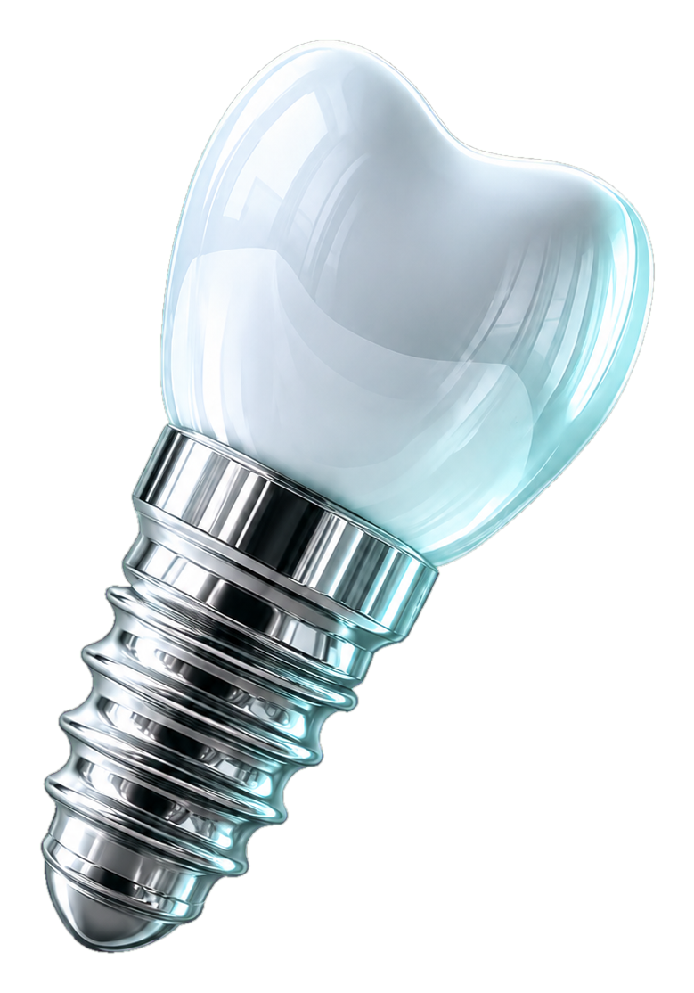 Dental implant with a ceramic crown produced by Universal Dental Lab